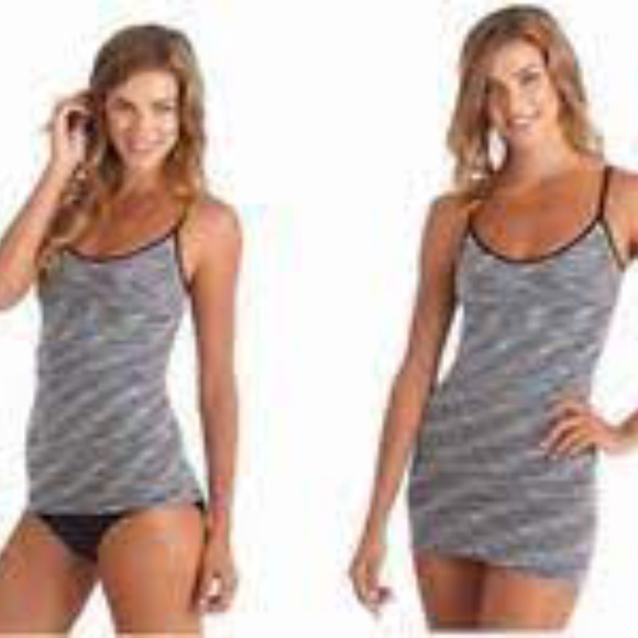 NWT $68 NEXT ATHENA GOOD KARMA MEDIUM GRAY TANKINI TOP COVER UP DRESS - Picture 1 of 16